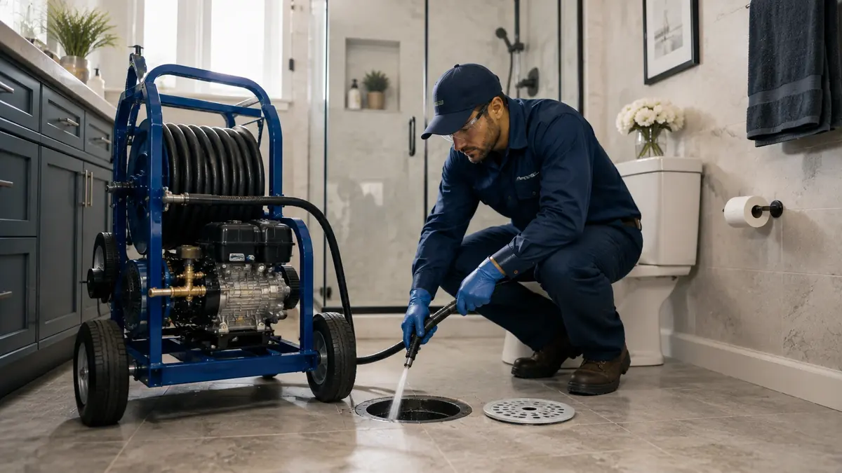 Bathroom Drain Hydro Jetting in Lompoc