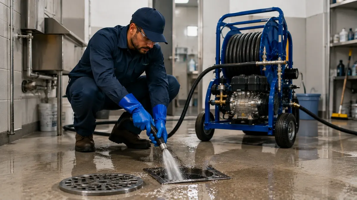Floor Drain Hydro Jet Cleaning in Lompoc