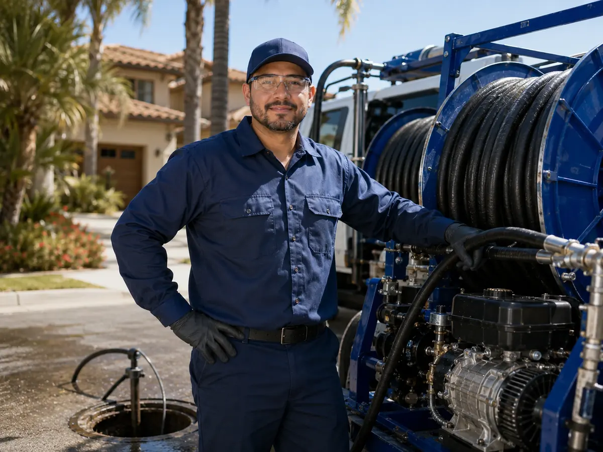 Hydro jet sewer cleaning in Lompoc
