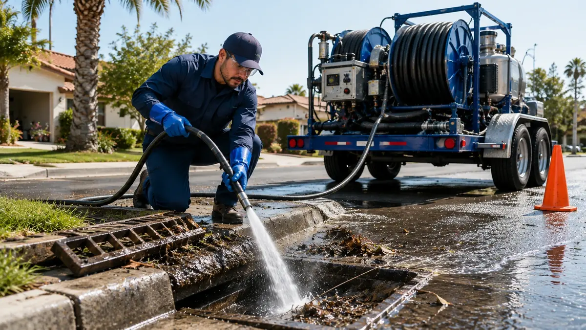 Storm Drain Hydro Jet Cleaning in Lompoc